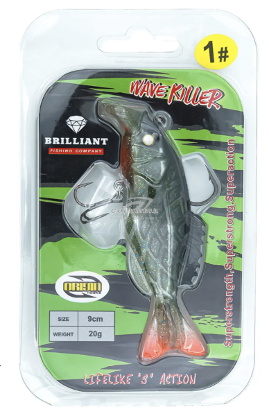 Силиконовая приманка оснащенная WAVE KILLER 90mm 20g