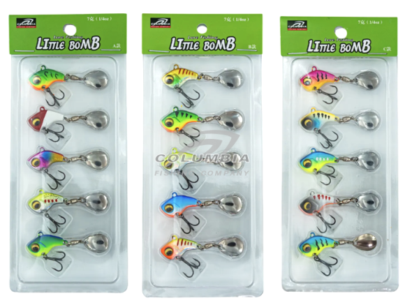 Тейл-спиннер LITTLE BOMB набор блесен для рыбалки 7G