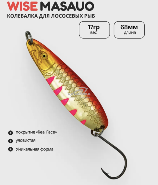 Блесна колебалка для лососевых Wise Masau 17гр