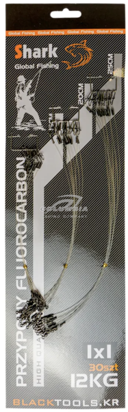 Поводки флюорокарбоновые 15/20/25см 12kg 30шт.