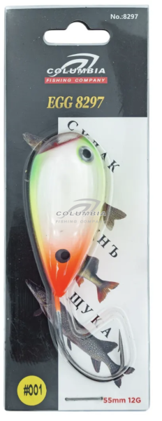 Воблер поппер Хорватское яйцо 55 мм 12 г