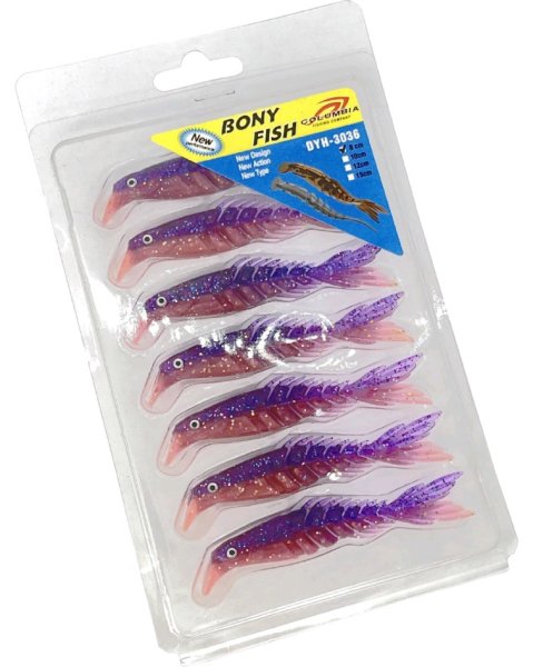 Виброхвост Columbia Bony Fish 3,1 дюйма (80мм) 7шт