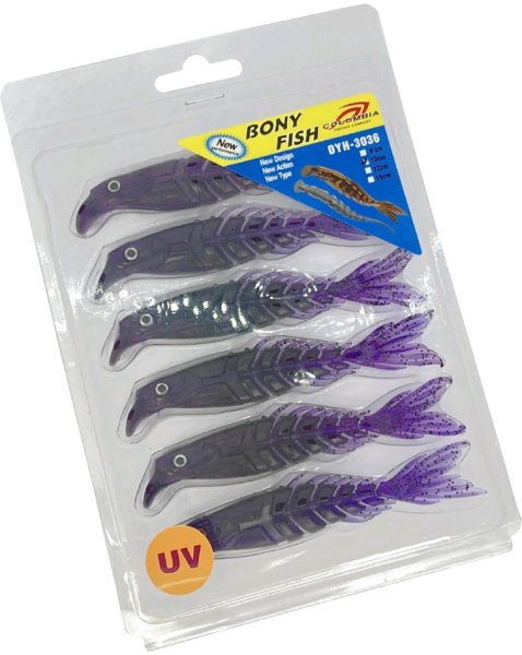 Виброхвост Columbia Bony Fish 3,9 дюйма (100мм) 6шт